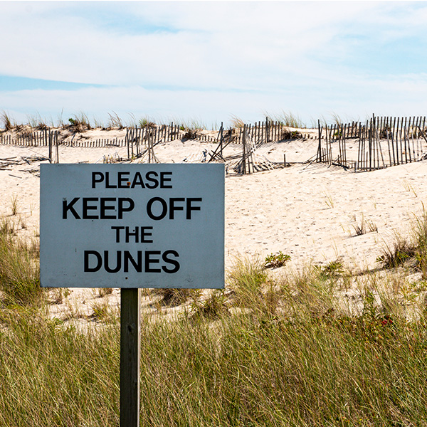 Sign Keep Off Dunes